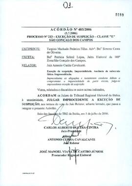 Acórdão Nº 483/2006