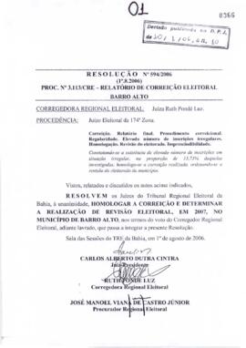 Resolução Nº 594/2006