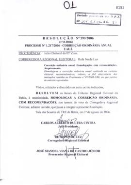 Resolução Nº 599/2006