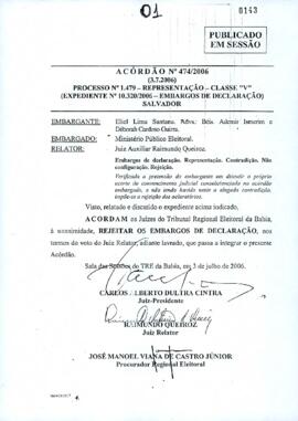 Acórdão Nº 474/2006