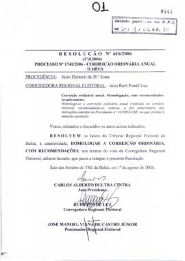 Resolução Nº 616/2006