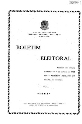 BOLETIM ELEITORAL VOLUME 1