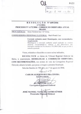 Resolução Nº 609/2006