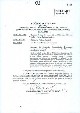 Acórdão Nº 477/2006