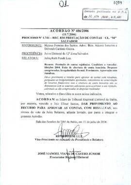 Acórdão Nº 486/2006