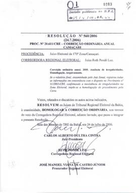 Resolução Nº 560/2006