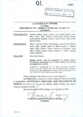 Acórdão Nº 479/2006