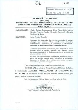 Acórdão Nº 515/2006