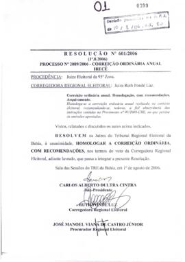 Resolução Nº 601/2006