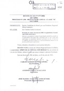 Resolução Nº 577/2006