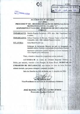 Acórdão Nº 507/2006